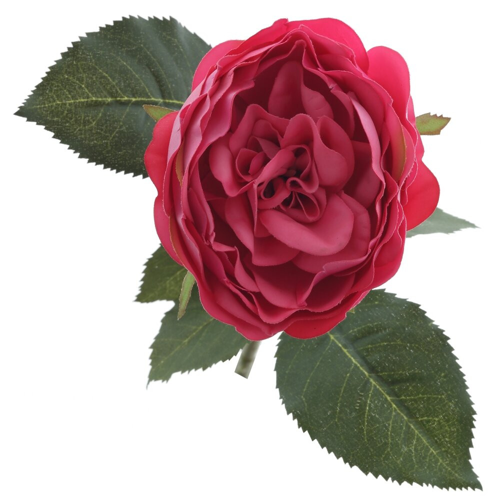 Цветок искусственный "Роза" (Real Touch), L18 W16 H50 см