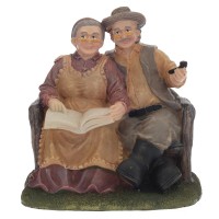 Фигурка декоративная "Бабушка с дедушкой", L16 W12 H17 см, 2в.
