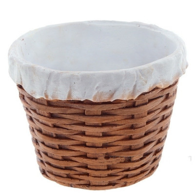 Кашпо декоративное "Плетеная корзинка" 