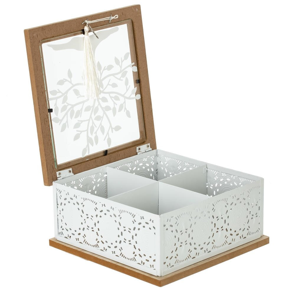 Шкатулка для чайных пакетиков, L18,5 W18,5 H9 см