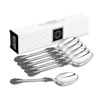 Набор столовых ложек "Праздничный" посеребренный с чернением