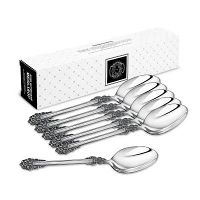 Набор столовых ложек "Праздничный" посеребренный с чернением