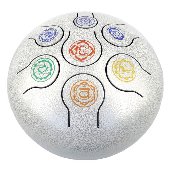 Лепестковый барабан (Глюкофон) 7 чакр 22х15см, металл