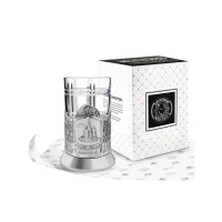 Набор для чая посеребренный "Храм Василия Блаженного"