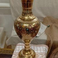 Ваза латунная резная «Классика» эмаль с чернением, серия CHUNIYA JALI BLACK COLOUR