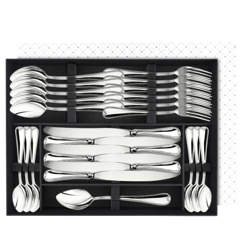 Набор столовый "№8" 24 предмета  из мельхиора с посеребрением