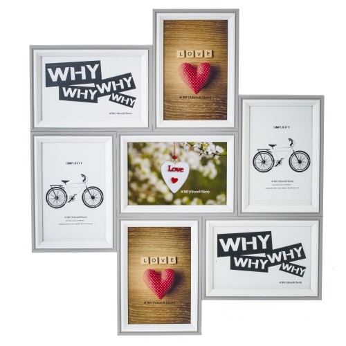 Фоторамка-панно для 7-ми фото, L41 W2 H46 см