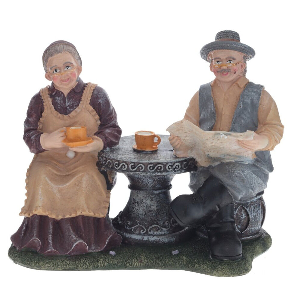 Фигурка декоративная "Бабушка с дедушкой", L20 W11 H17 см, 2в. Фигурка декоративная "Бабушка с дедушкой", L20 W11 H17 см, 2в.