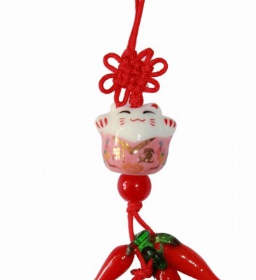 Интерьерная подвеска "Удачливый Кот с Перчиками" 5 шт.                    
