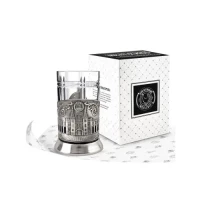 Набор для чая "ГУМ" никелированный с чернением