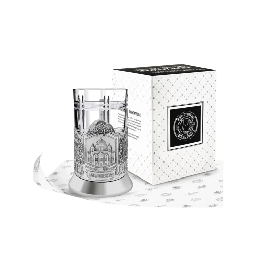 Набор для чая посеребренный "Храм Христа Спасителя"