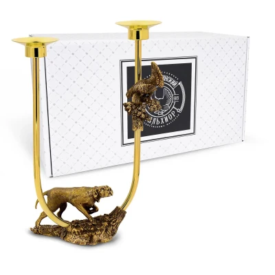 Подсвечник "Пойнтер" латунный с чернением