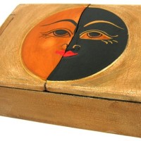 Шкатулка двустворчатая "Sun & moon"