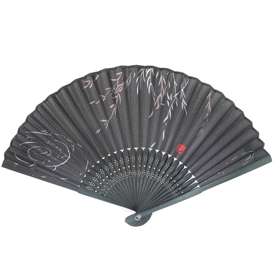 Веер 21х36см дерево, ткань