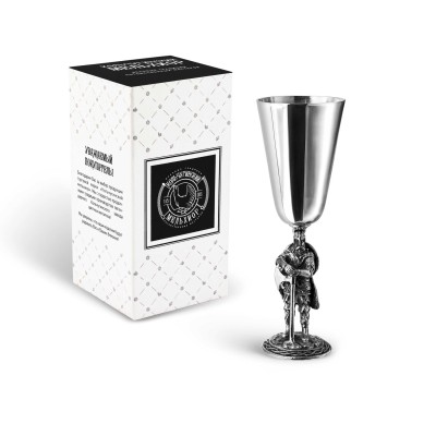 Рюмка "Викинг" посеребренная полированная с чернением