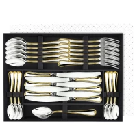 Набор столовый "№8 Грация" 24 предмета из мельхиора с посеребрением