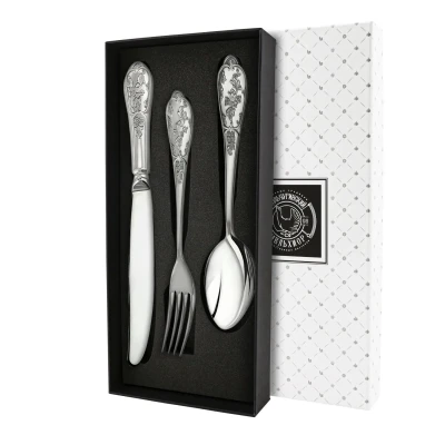 Набор столовый "Весна" с чернением  3 предмета