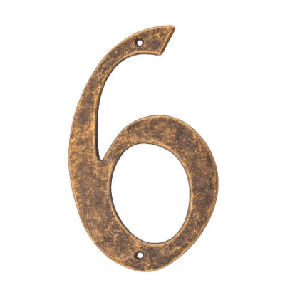 Латунная цифра "6"