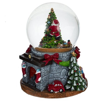 Фигурка декор с стеклянном шаре "Санта" (3хАА, не вх), муз, движ, подсвет, D 12 см, L16 W14 H1 Фигурка декор с стеклянном шаре "Санта" (3хАА, не вх), муз, движ, подсвет, D 12 см, L16 W14 H1