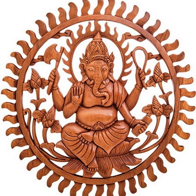 Настенное панно "Ганеш в круге"  