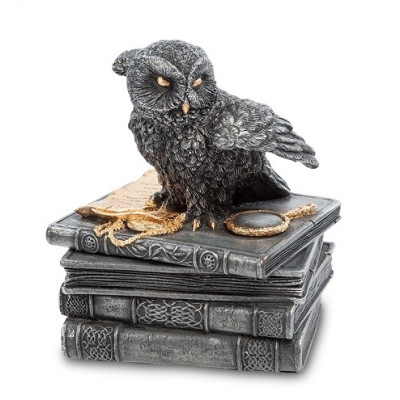 Шкатулка "Сова с лупой"