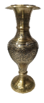 Ваза «Классика» латунь резная CHUNIYA JALI с чернением h-30 см