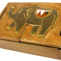 Шкатулка двустворчатая "Слоник"