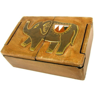 Шкатулка двустворчатая "Слоник"