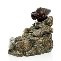 Декоративный фонтан для сада "Амфора на камнях"                         