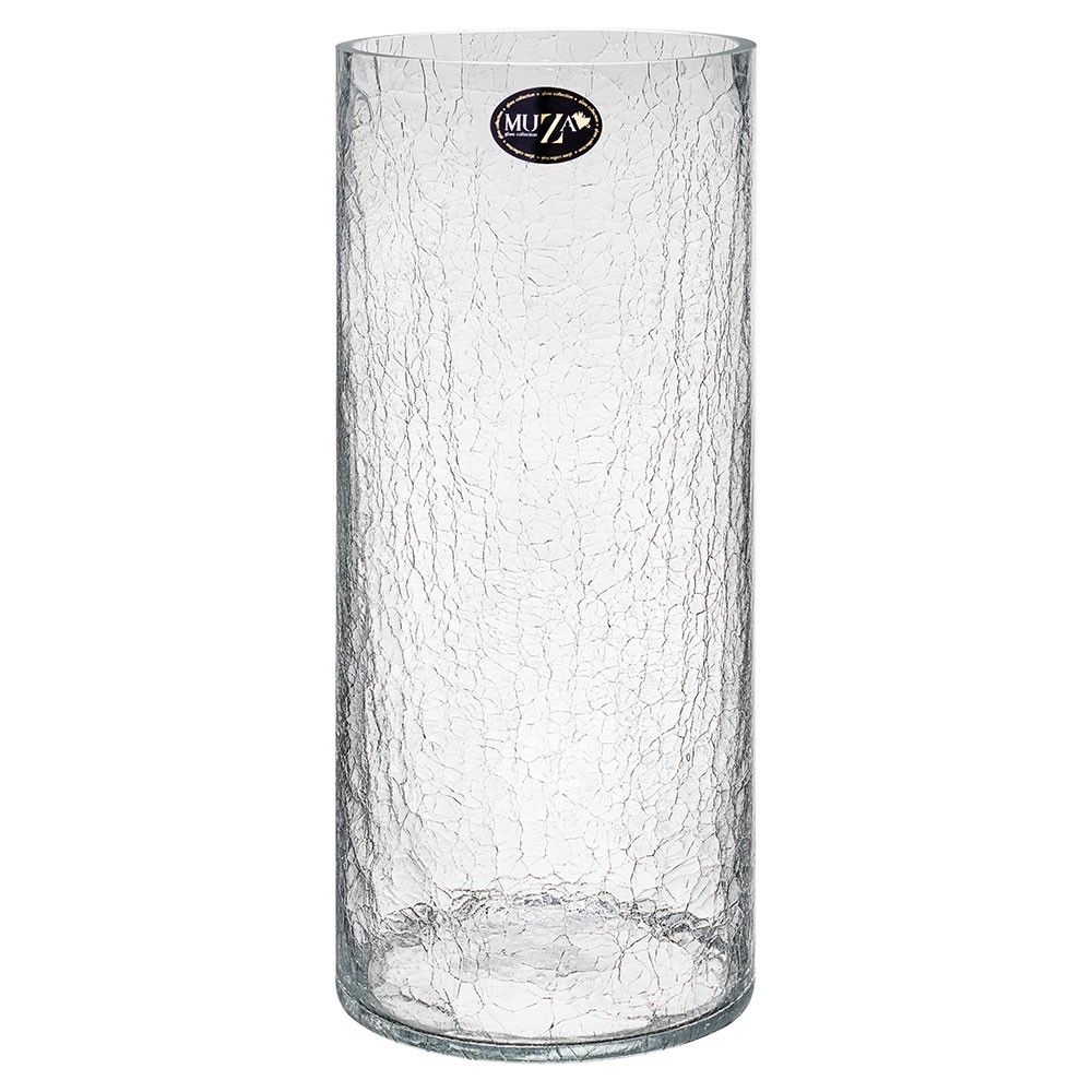 ВАЗА ЦИЛИНДР "CRACLE  WHITE" ДИАМЕТР 14,6 СМ ВЫСОТА 35 СМ