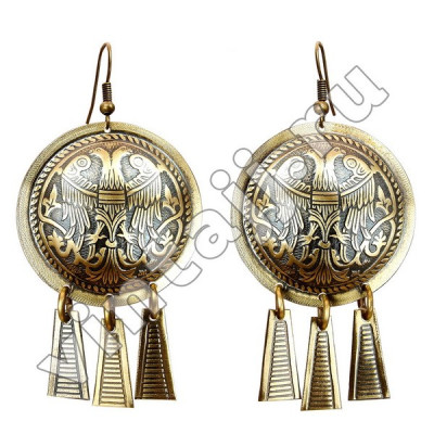 Шумящие серьги "Двуглавый орел"