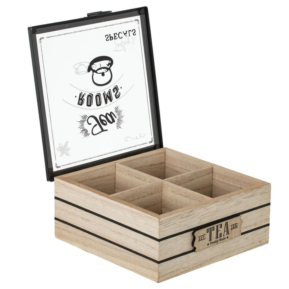 Шкатулка для чайных пакетиков, L17 W17 H7,5 см