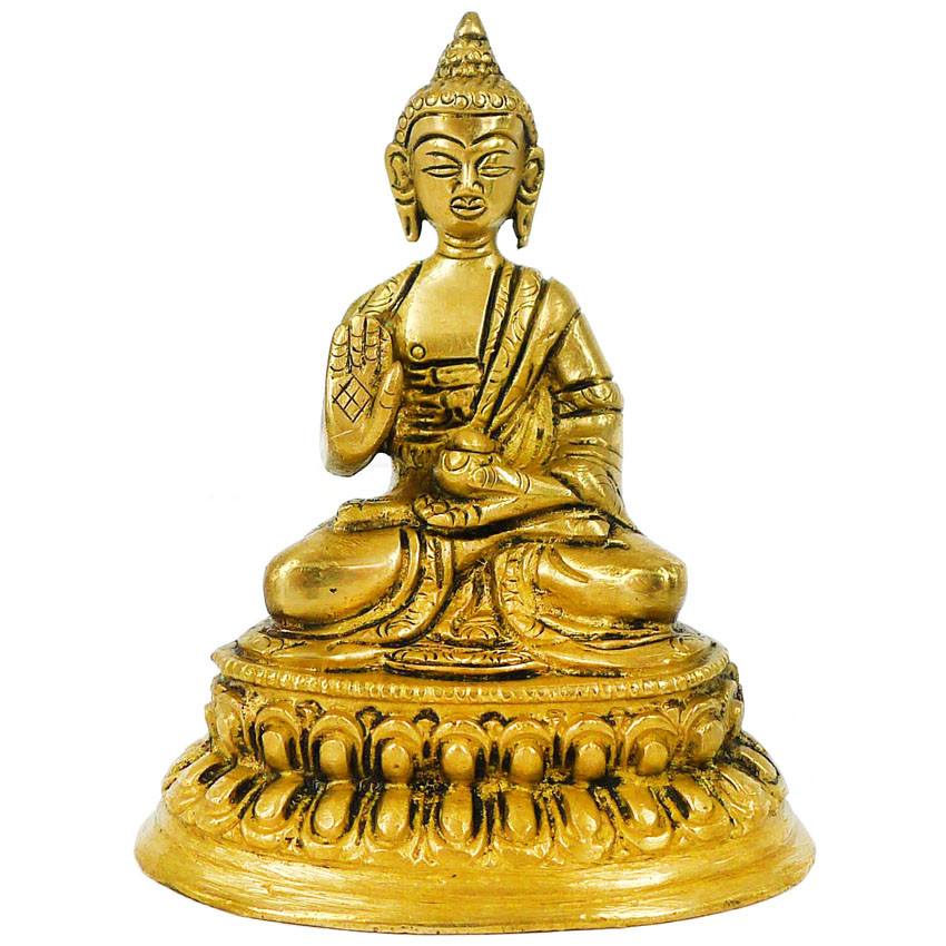 Будда статуэтка бронза 100*79*57мм