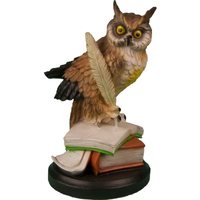Декоративная статуэтка "Сова-писатель"