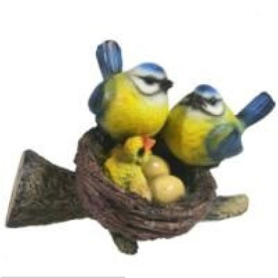 Декоративная садовая фигурка "Гнездо с синичками" 