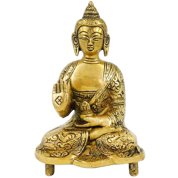 Будда статуэтка бронза 140*95*57мм