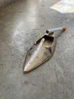 Пепельница "Башмак" PANJABI BIDRI белая эмаль 8220039 l-13 см