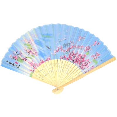 Веер 21х36см дерево, ткань