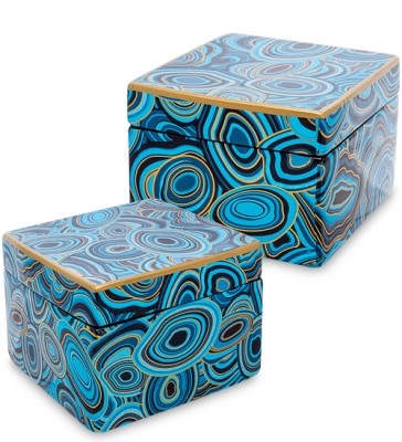 Набор шкатулок "Голубой минерал"        