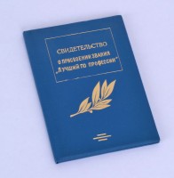 Свидетельство "Лучший по профессии"