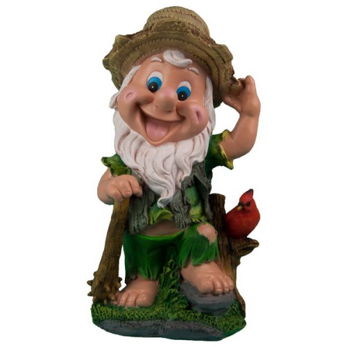 Декоративная садовая фигурка "Гном с булавой"