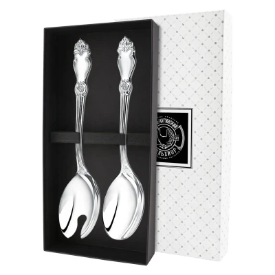 Набор для салата "Серебряная Роза" посеребренный