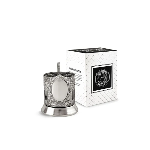 Подстаканник "Советский "Обезличенный" никелированный с чернью