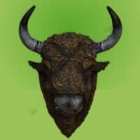 Декоративная садовая фигура "Голова бизона" 