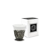 Чашка чайная "Медведь"  мельхиоровая с чернением