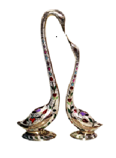 набор пара латунь резная h-36 см