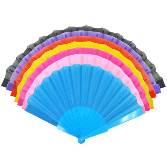Z349-3 Веер 42х22см шелк, пластик, цвет в ассорт.