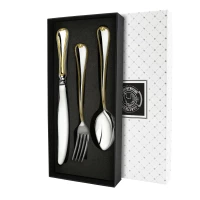 Набор столовый "№8 Грация" с позолотой 3 предмета