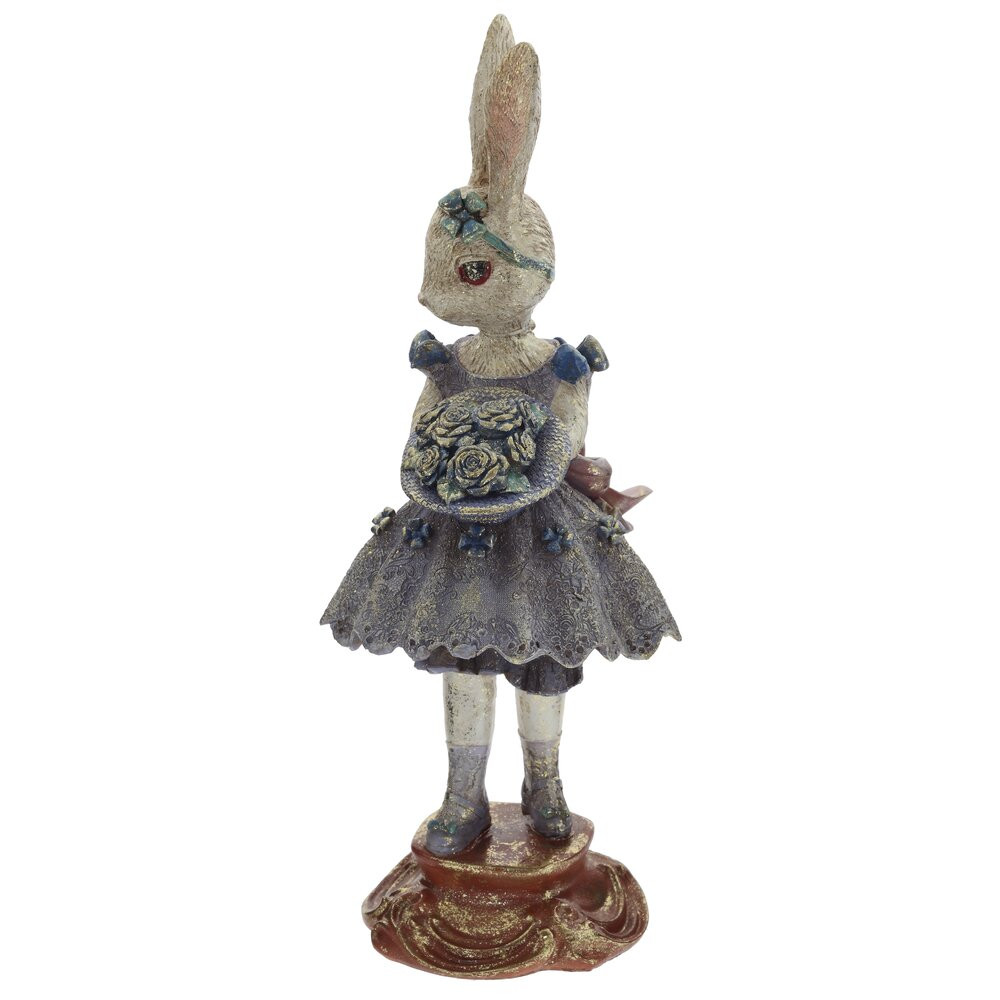 Фигурка декоративная "Зайка", L15,5 W14,5 H34,5 см