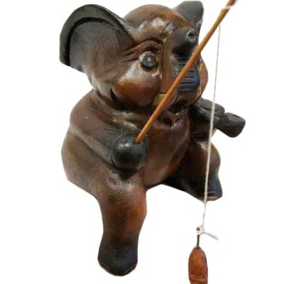 Статуэтка "Слон с удочкой"